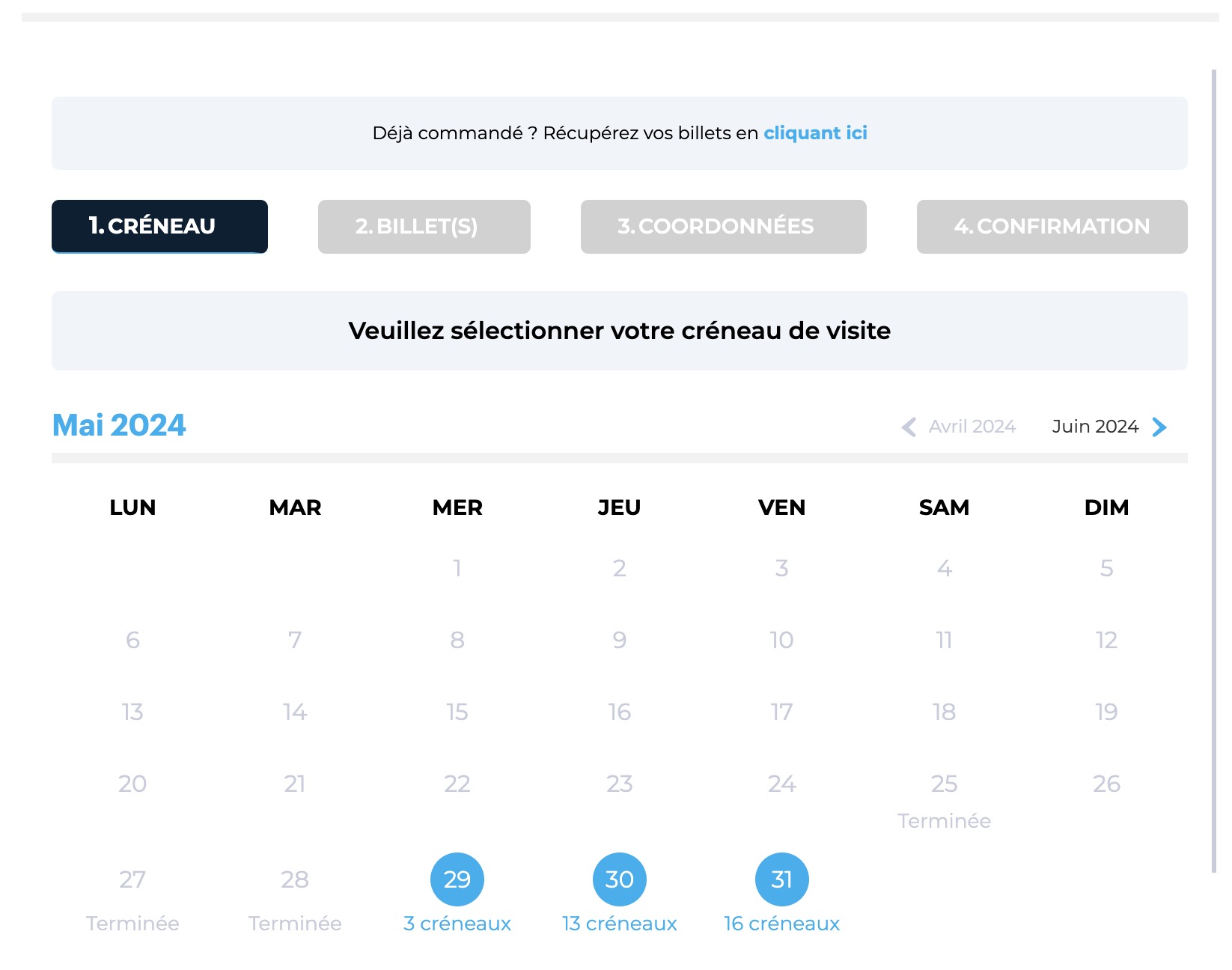 Réservez gratuitement votre billet